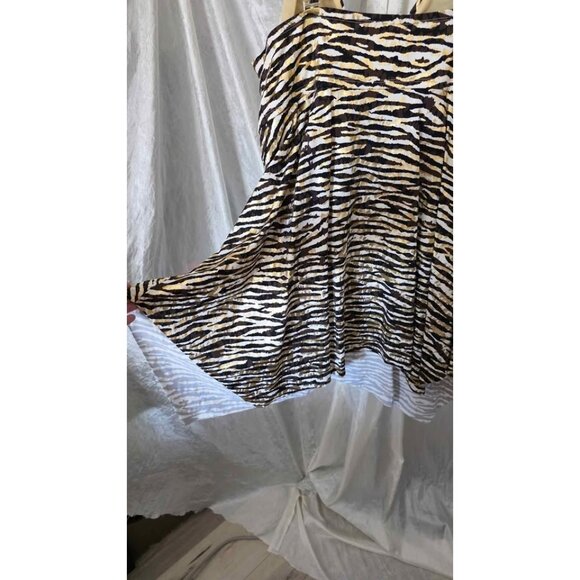 Swim Dress Bathing Suit Top Zebra Women's Sz 26 + - Picture 4 of 10